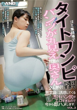 和我的妻子单独在垃圾场，她的紧身连身裙是如此透明，以至于她的内裤完全可见！不知不觉中诱惑我的透明内裤屁股太色情了，所以我马上要操她。第三卷